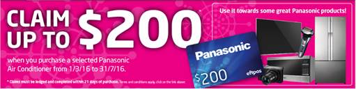 Panasonic $200 Promotion 2016